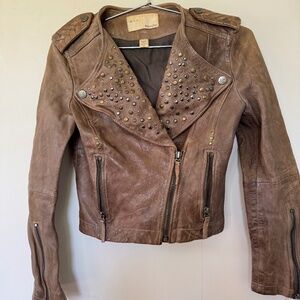 biker jacket tan color William rast